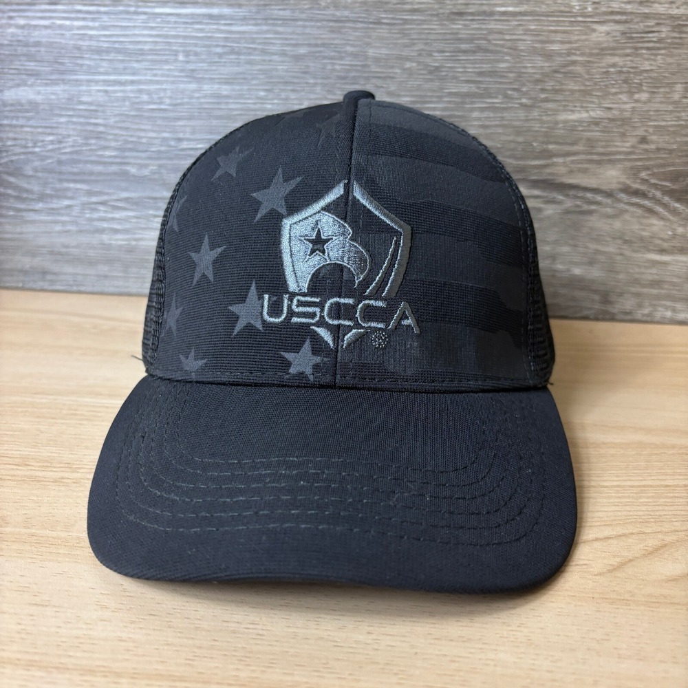 USCCA‎ Hat Cap Snap Back Black Trucker Outdoors Adjustable